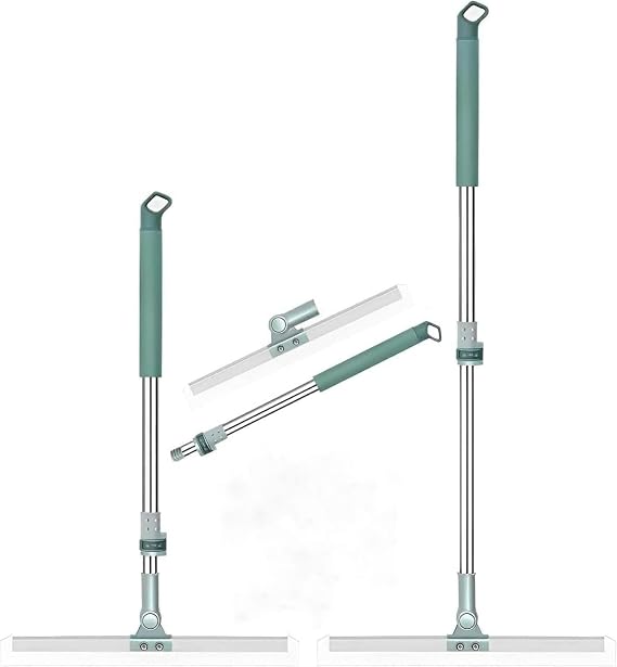 360° Extendable Floor & Bathroom Wiper – Telescopic Steel Handle Squeegee