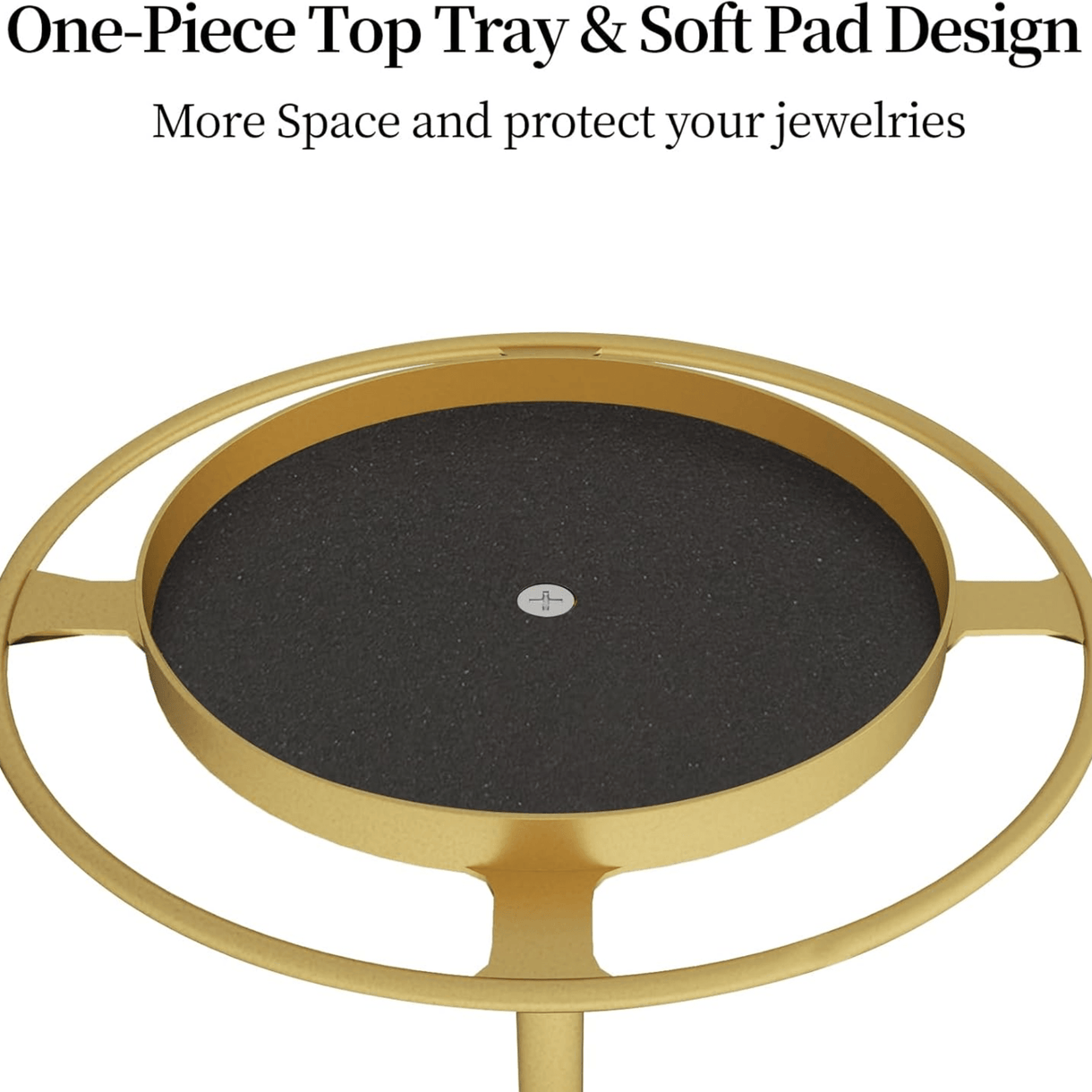 Metal Eyeglass Holder Stand with Storage Tray Organizer (12cm)