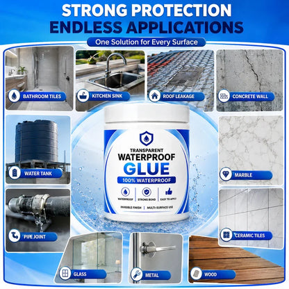 Transparent Waterproof Glue + Free Brush  ( BUY 1 GET 1 FREE )