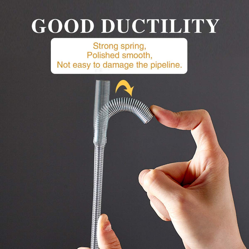 Sink Clean Steel Pipe- 360 Spring Pipe Cleaner