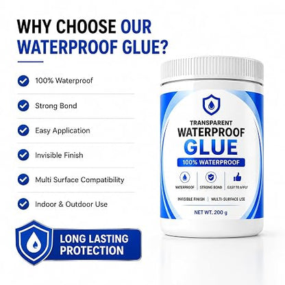 Transparent Waterproof Glue + Free Brush  ( BUY 1 GET 1 FREE )