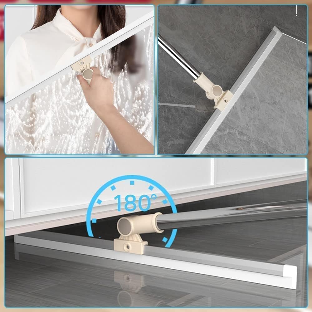 360° Extendable Floor & Bathroom Wiper – Telescopic Steel Handle Squeegee
