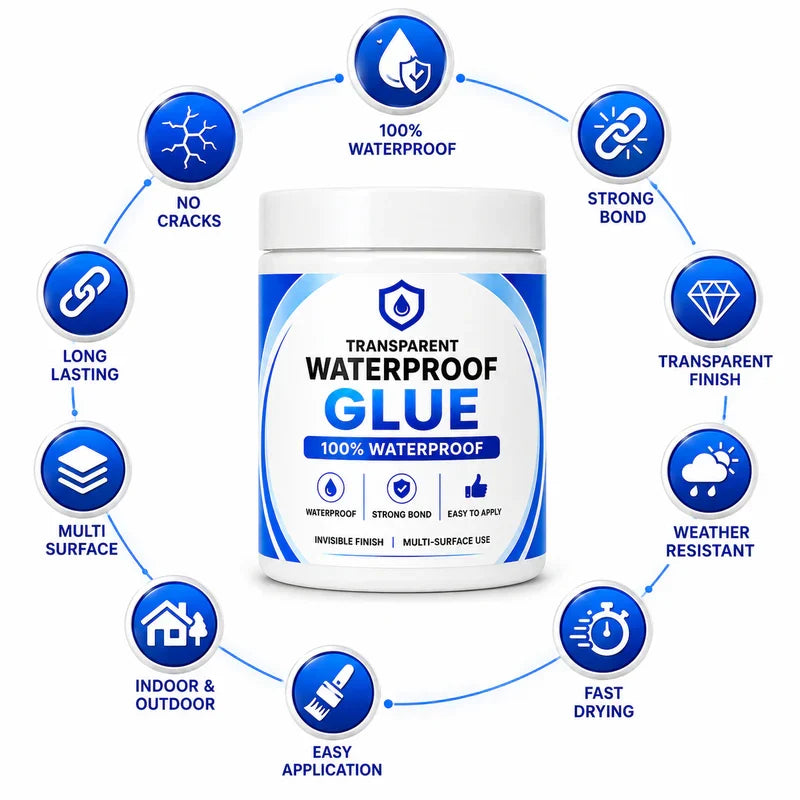 Transparent Waterproof Glue + Free Brush  ( BUY 1 GET 1 FREE )