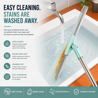 360° Extendable Floor & Bathroom Wiper – Telescopic Steel Handle Squeegee
