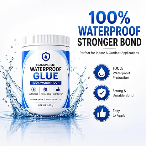 Transparent Waterproof Glue + Free Brush  ( BUY 1 GET 1 FREE )