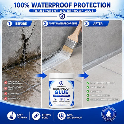 Transparent Waterproof Glue + Free Brush  ( BUY 1 GET 1 FREE )