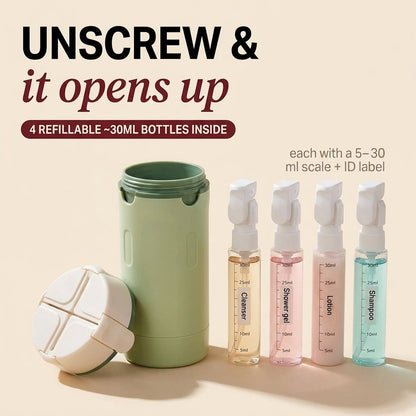4 in 1 Travel Bottle Set