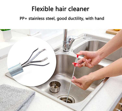 Sink Clean Steel Pipe- 360 Spring Pipe Cleaner