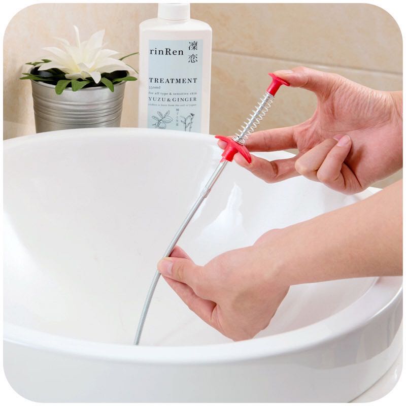 Sink Clean Steel Pipe- 360 Spring Pipe Cleaner