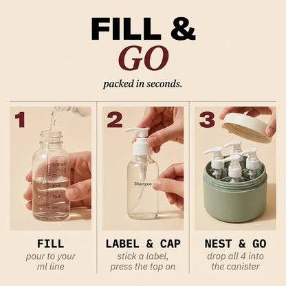 4 in 1 Travel Bottle Set