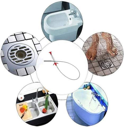 Sink Clean Steel Pipe- 360 Spring Pipe Cleaner