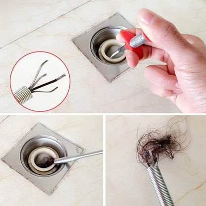 Sink Clean Steel Pipe- 360 Spring Pipe Cleaner